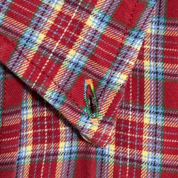 Alexander Julian Colours Men’s L Plaid Short Sleeve Button Shirt Thomaston Twill - Picture 8 of 9